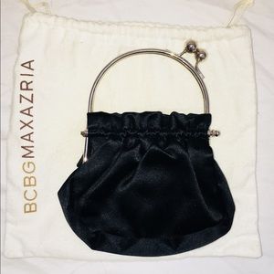 💗💗💗BCBGMAXAZRIA Black Satin Evening Bag